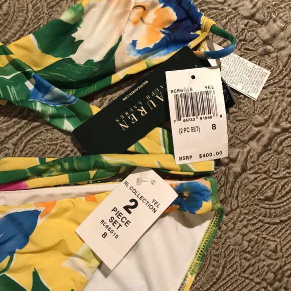 NEW LAUREN RALPH LAUREN FLORAL BIKINI - Picture 3 of 4
